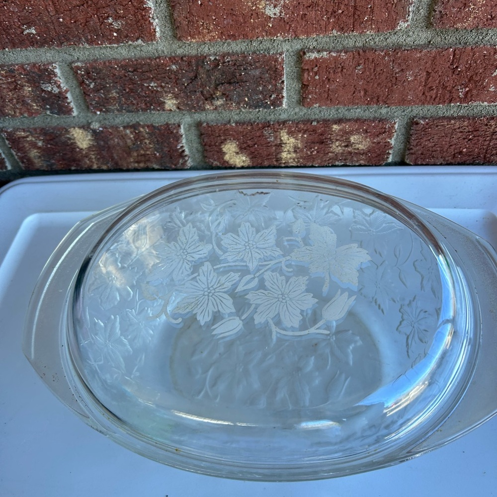 Princess‎ House Clear Glass Floral Casserole Dish